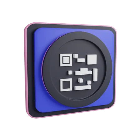 Minimaler QR-Code  3D Icon