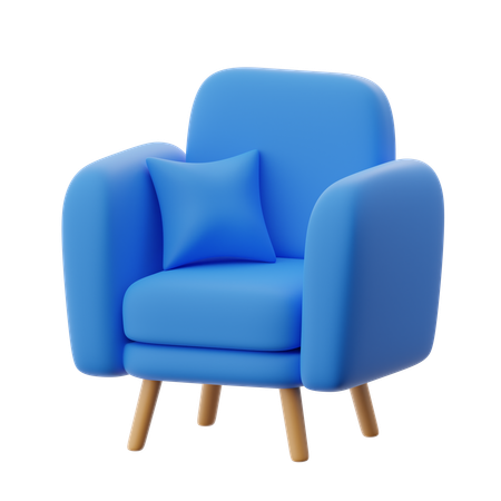 Minimalist arm chair  3D Icon