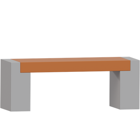 Minimalist Concrete Garden Chair  3D Icon