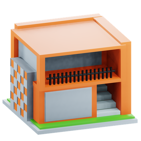 Minimalist House  3D Icon