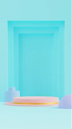 Minimalist Podium Background  3D Icon