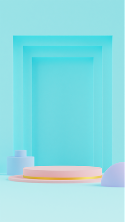 Minimalist Podium Background  3D Icon
