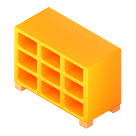 Minimalist shelf 3D Icon