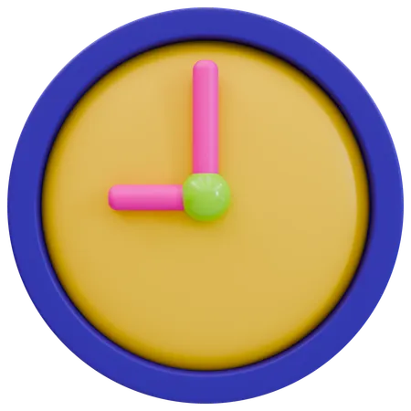 Minimalistische Uhr  3D Icon