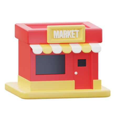 ミニマーケット  3D Icon
