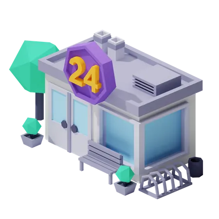 Mini-mercado  3D Icon