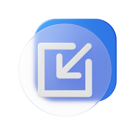 Minimieren  3D Icon