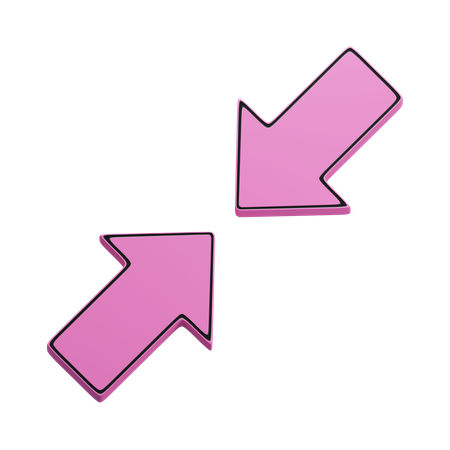 Minimize arrow  3D Icon