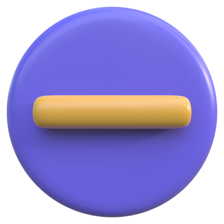 Minimize Button  3D Icon