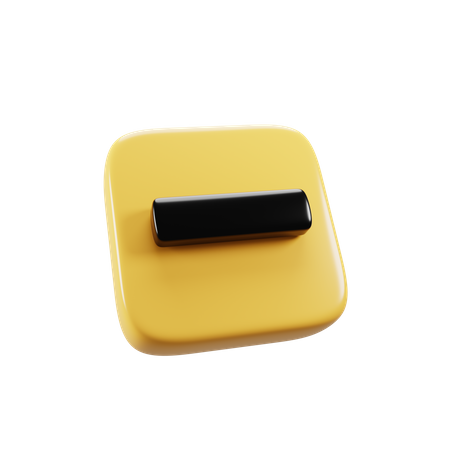 Minimize Button  3D Icon