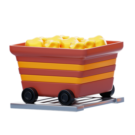 Mining Cart  3D Icon