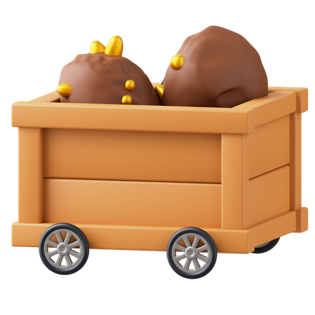 광산 카트  3D Icon