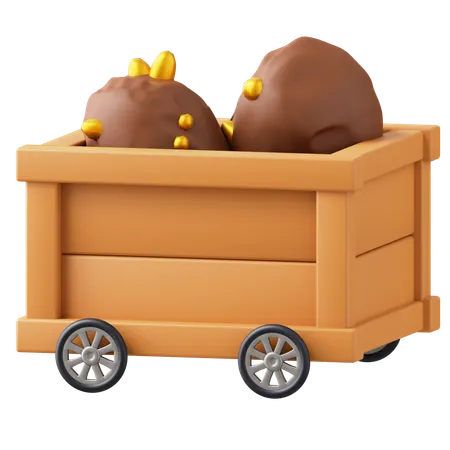 광산 카트  3D Icon