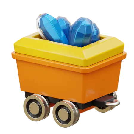 Mining Cart  3D Icon