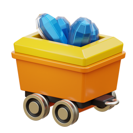 Mining Cart  3D Icon