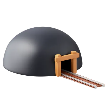 광산 동굴  3D Icon
