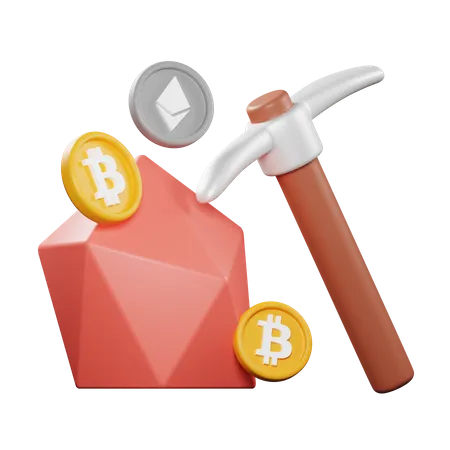Mining Cryptocurrencies 3D Icon