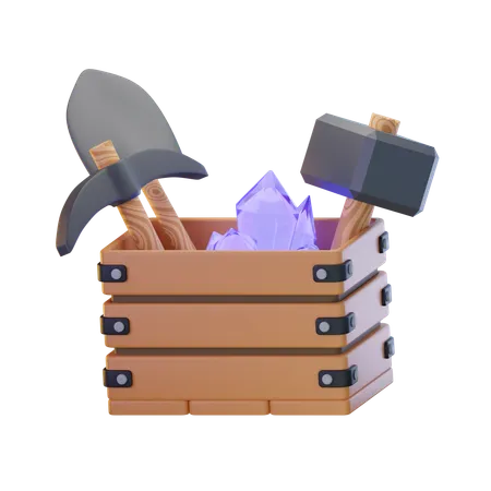 Mining Equipments  3D Icon