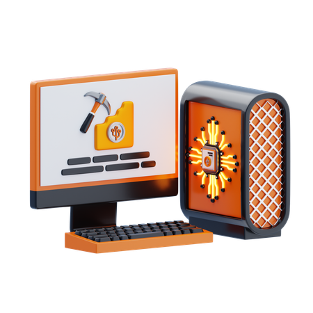 Mining Hardware  3D Icon