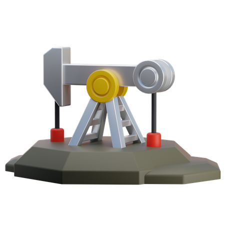Mining Oil Rig  3D Icon