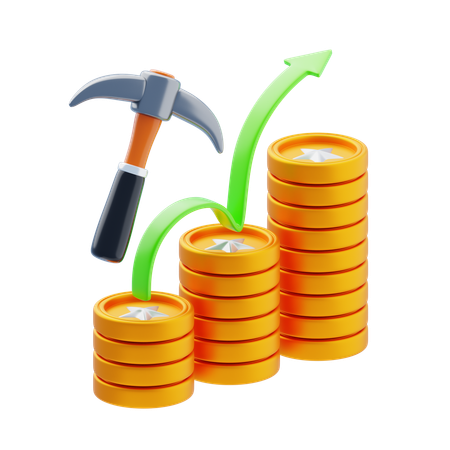 Mining Profitability  3D Icon