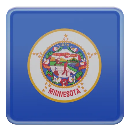 Minnesota Flag  3D Illustration