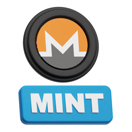 Mint Monero Token  3D Icon