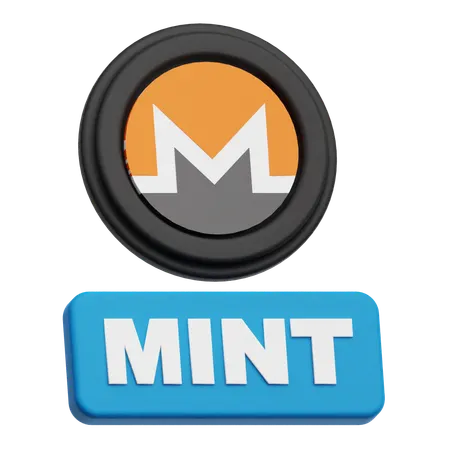 Mint Monero Token  3D Icon
