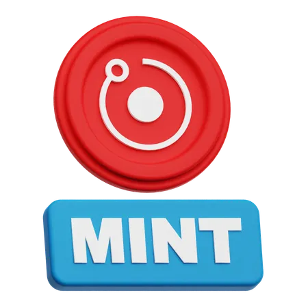 Mint Render Token  3D Icon