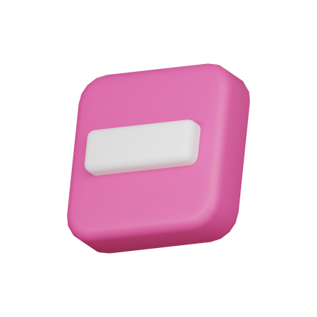 마이너스  3D Icon