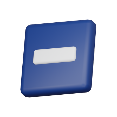 마이너스  3D Icon