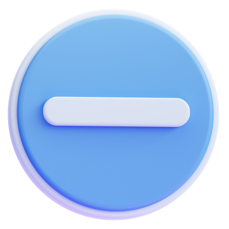 마이너스  3D Icon