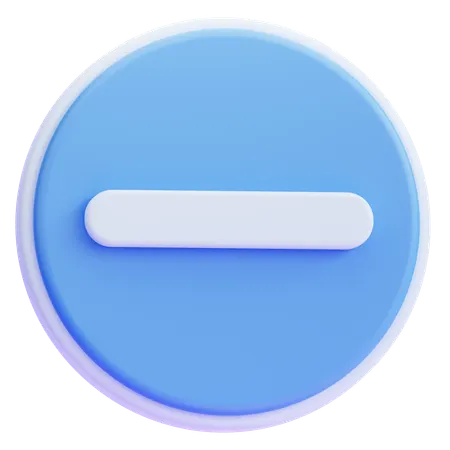 마이너스  3D Icon
