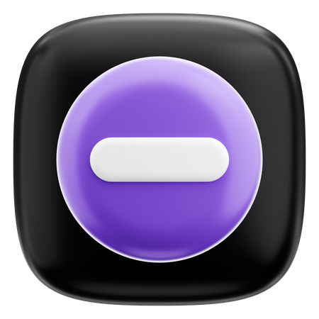 Minus  3D Icon