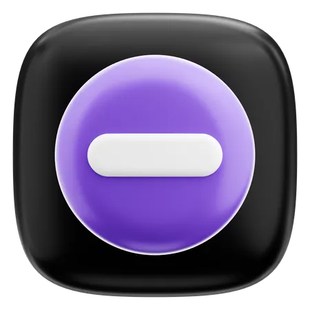 Minus  3D Icon
