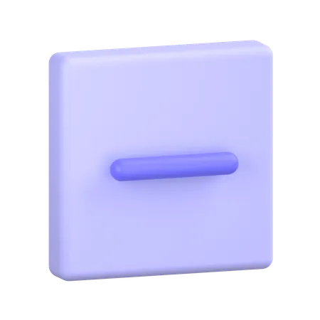 Minus  3D Icon