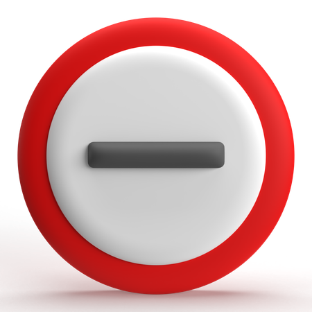 Minus  3D Icon