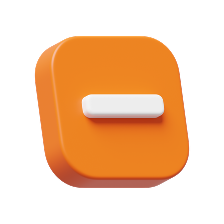 Minus  3D Icon