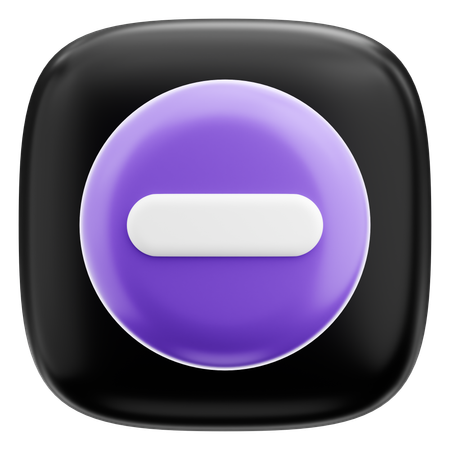 Minus  3D Icon