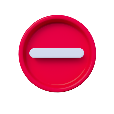 Minus  3D Icon