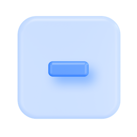 Minus  3D Icon