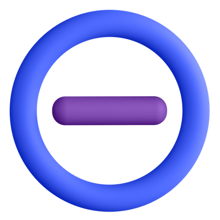 Minus  3D Icon