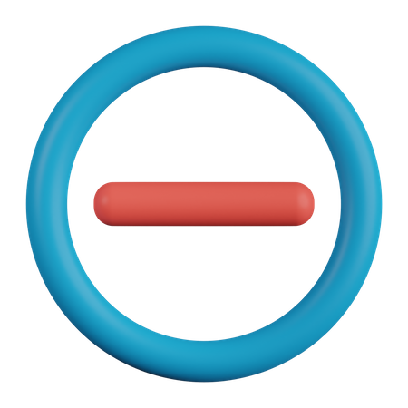 Minus  3D Icon