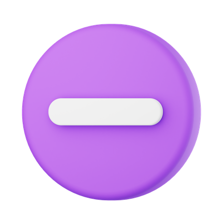 Minus  3D Icon
