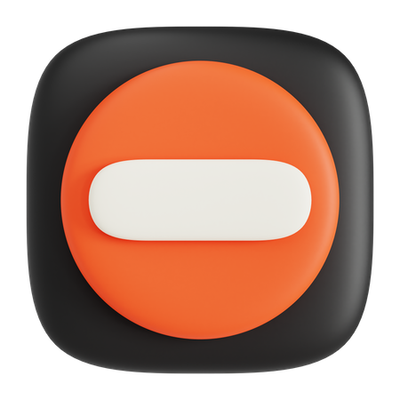Minus  3D Icon
