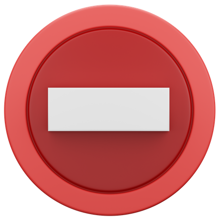 Minus  3D Icon