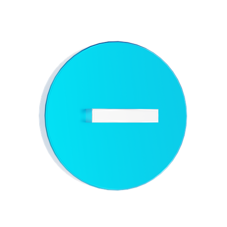 Minus  3D Icon