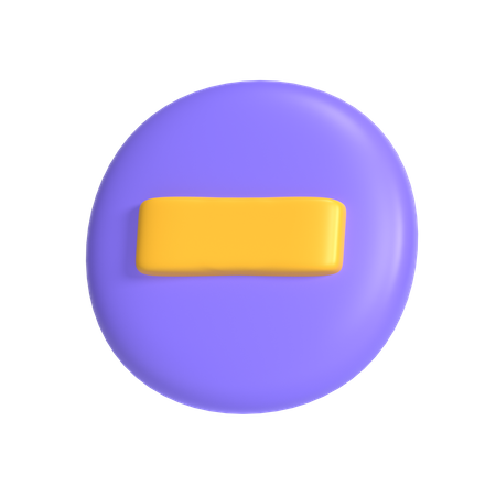 Minus  3D Icon