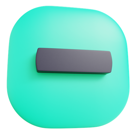 Minus  3D Icon
