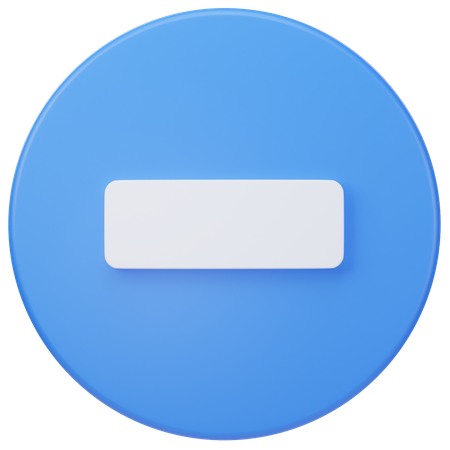 Minus  3D Icon